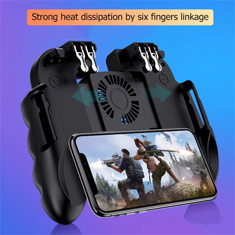 Mobile Gamepad Cellphone Joypad With Cooling Fan Trigger